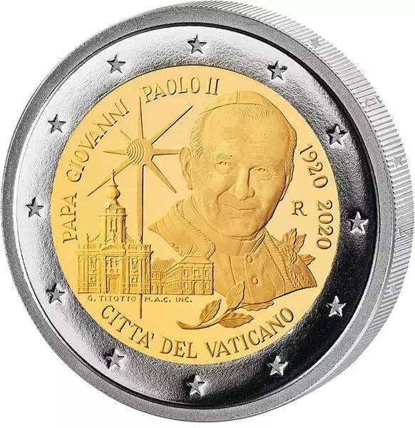 2 euros Vatican 100e anniversaire de Jean-Paul II 2020