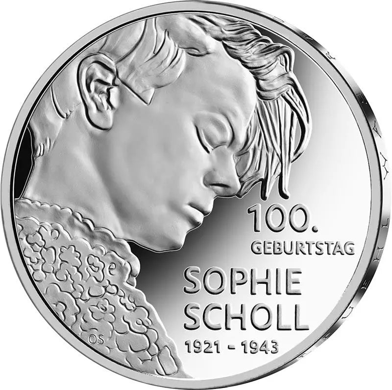 Pièce de 20 euros d'Allemagne Sophie Scholl 2021 en état neuf