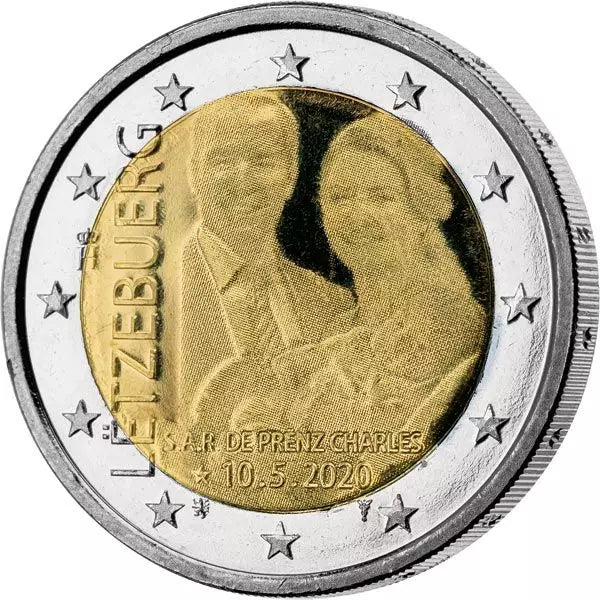 Hologramme de naissance du prince Charles au Luxembourg (2 euros) 2020