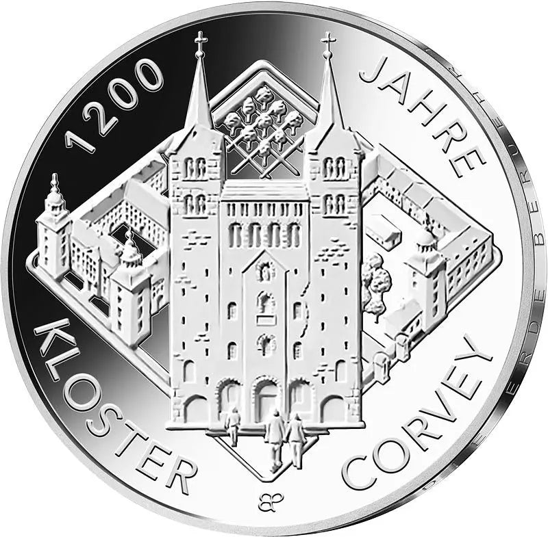 Pièce de 20 euros, Allemagne, 1 200 ans de l’abbaye de Corvey, 2022, état neuf.