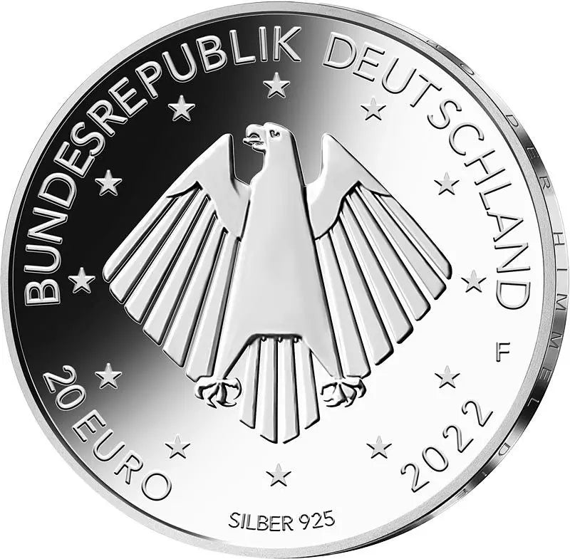 Pièce de 20 euros, Allemagne, 1 200 ans de l’abbaye de Corvey, 2022, état neuf.