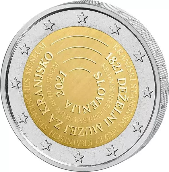 2 euros Slovénie 200 ans du Musée régional de Kranj 2021