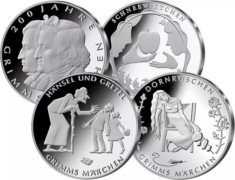 4 x 10 euros Allemagne Contes de Grimm 2012-2015