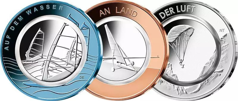 Lot de 3 x 10 Euro BRD Air Moves 2019-2021