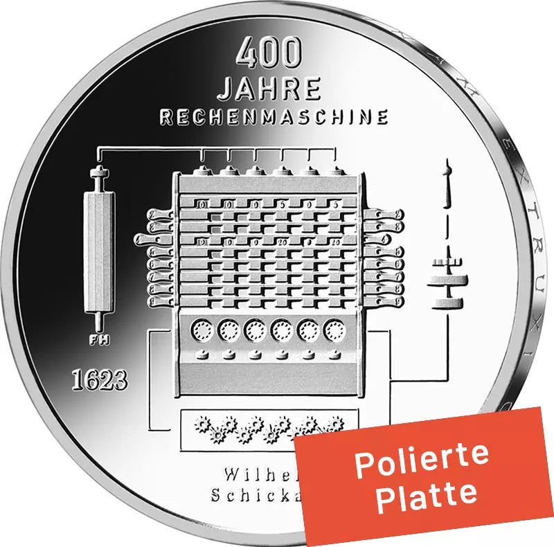 20 euros République fédérale d'Allemagne 400 ans de la machine à calculer par Wilhelm Schickard 2023 - Preuve
