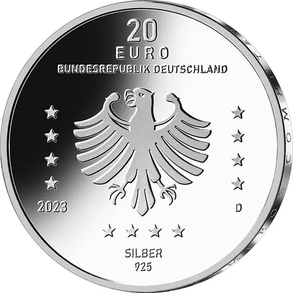 20 euros République fédérale d'Allemagne 400 ans de la machine à calculer par Wilhelm Schickard 2023 - Preuve