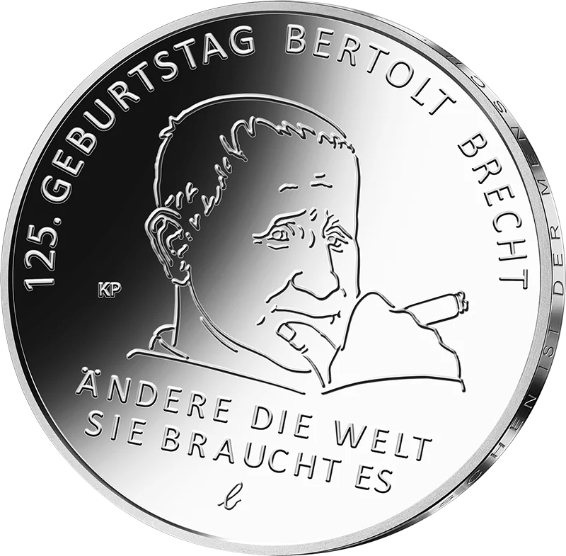 20 euros Allemagne 125e anniversaire de Bertolt Brecht 2023 Preuve