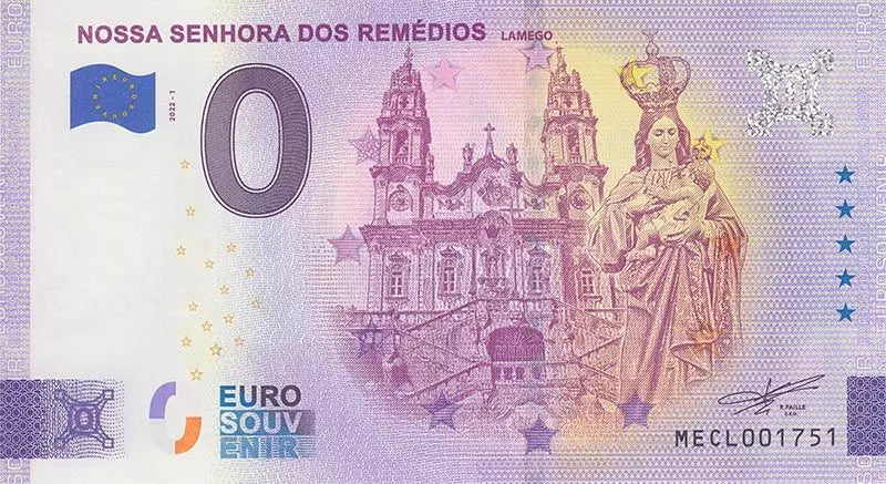 Billet de 0 euro Portugal Nossa Senhora dos Remédios 2022