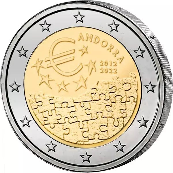 Accord monétaire andorran de 10 ans portant sur 2 euros (2022)