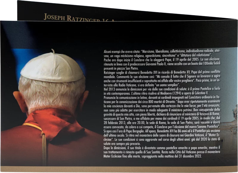 Pièce de 50 centimes Lettre du Vatican In Memoriam Pape Benoît XVI. 2023