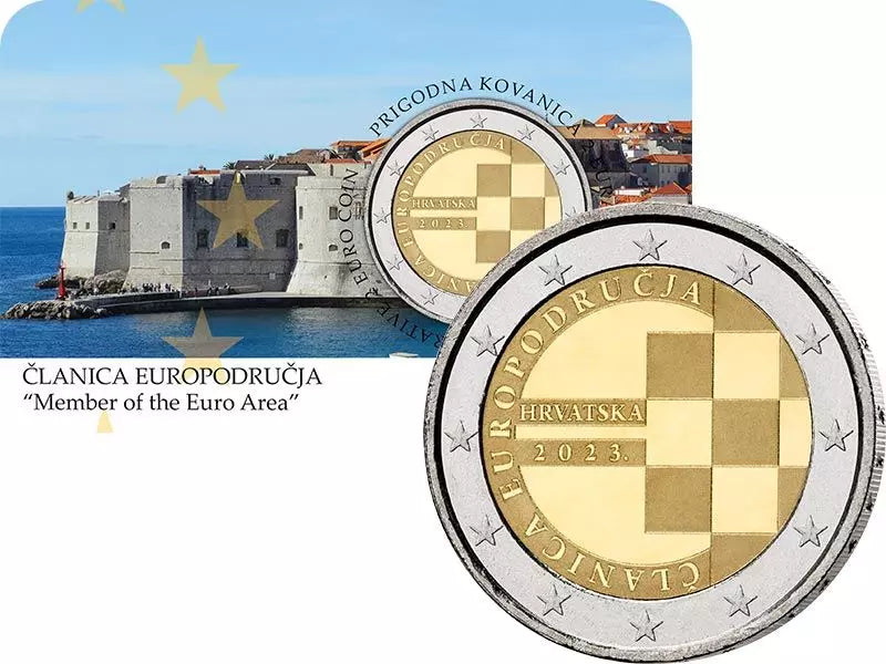 2 Euro Croatie Introduction de l'euro comme monnaie officielle 2023