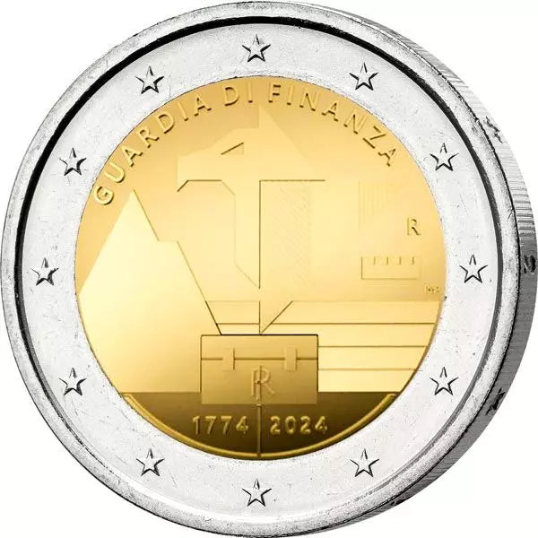 2 euros Italie 250 ans Guardia di Finanza 2024