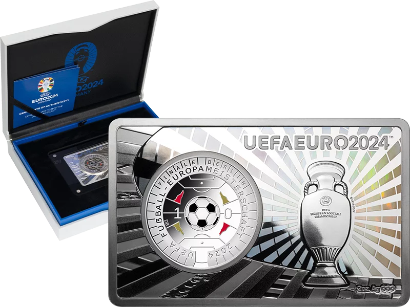 Lingot d'argent allemand de 11 euros UEFA EURO 2024