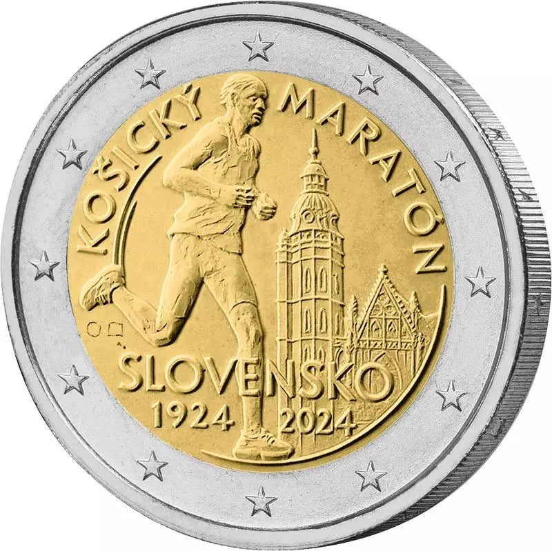2 euros Slovaquie 100e anniversaire du Marathon international de Košice 2024