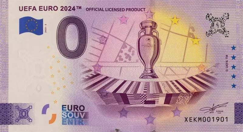 Billet de 0 euro Allemagne UEFA Euro 2024 - Trophée 2023