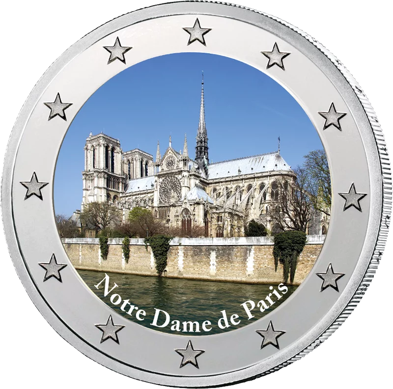 2 euros édition d'artiste Notre Dame Paris
