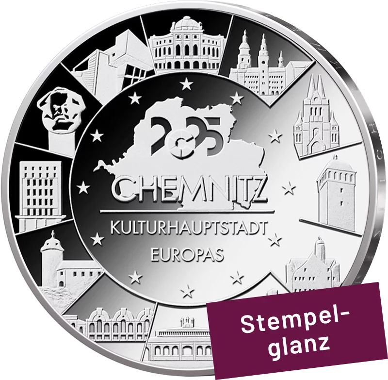 Pièce de 20 euros, Allemagne, Chemnitz, Capitale européenne de la culture 2025, état neuf