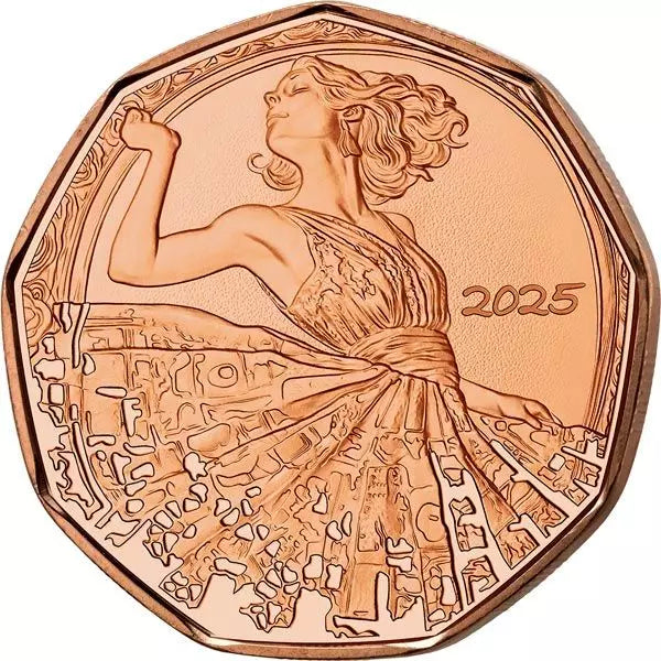 5 euros Autriche Dansez en toute liberté - 200e anniversaire de Johann Strauss 2025