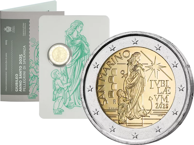 Pièce de 2 euros Saint-Marin, édition premier jour, Année Sainte 2025