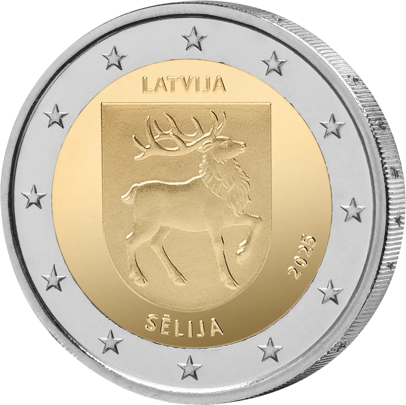 2 euros Lettonie Région Selija 2025