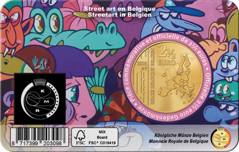 Carte de 2,5 euros « Art de rue en Belgique 2025 » au choix