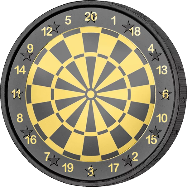 Édition Artiste 2 euros Darts comme Édition Golden Enigma