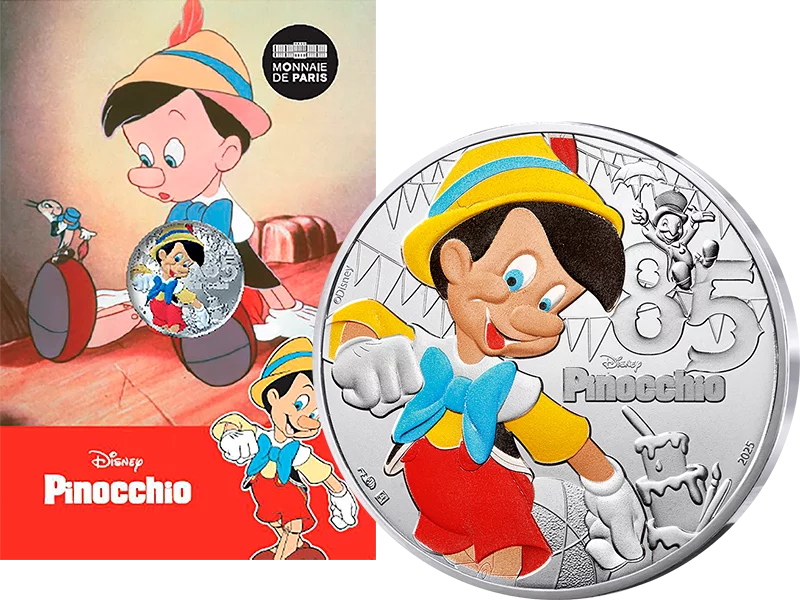 10 euros France Disney Classics - 85 ans de Pinocchio 2025