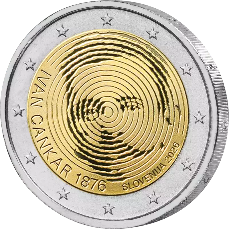 2 euros Slovénie 150ème anniversaire d'Ivan Cankar 2026