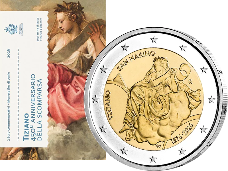 2 euros Saint-Marin 450e anniversaire de la mort du Titien 2026