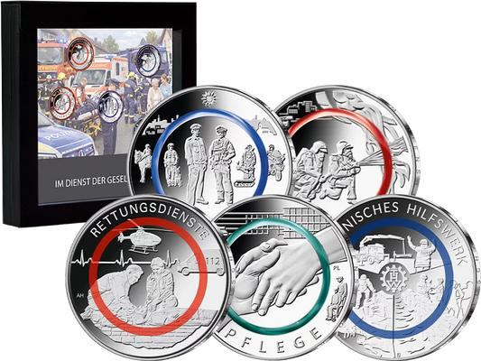 Coffret de 5 pièces de 10 euros « Allemagne au service de la société 2022-2026 »