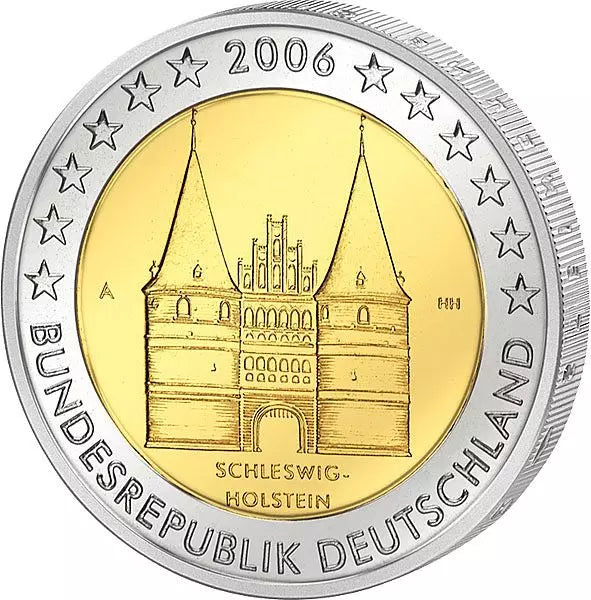 2 euros République fédérale d'Allemagne Schleswig-Holstein Holsten Gate 2006 État neuf