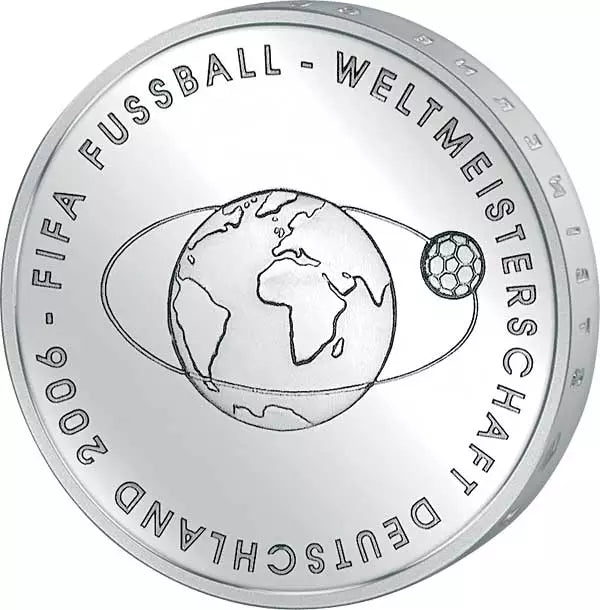 5 x 10 euros RFA Coupe du Monde FIFA (2e version) 2004 État neuf (A-J)