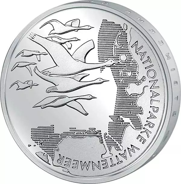 Pièce de 10 euros, République fédérale d'Allemagne, Parc national de la mer des Wadden, 2004, état neuf