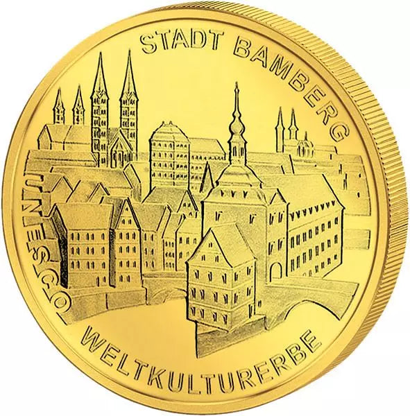 Pièce de 100 euros, République fédérale d'Allemagne, Bamberg, ville inscrite au patrimoine mondial de l'UNESCO, 2004, état neuf