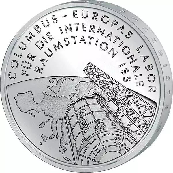 Preuve de 10 euros BRD Columbus Station spatiale internationale ISS 2004
