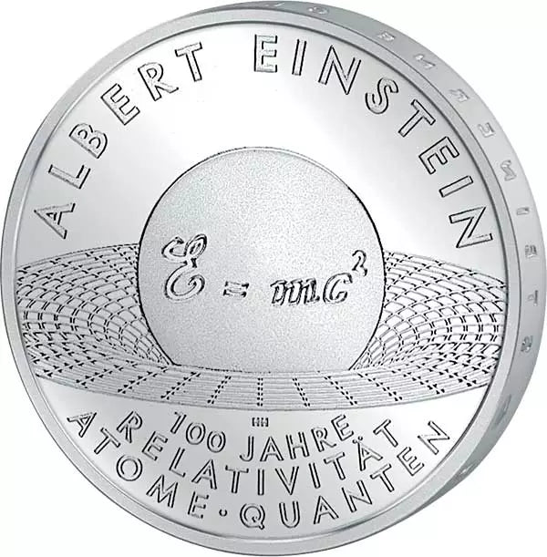 Pièce de 10 euros, Allemagne, Albert Einstein, 2005, état neuf