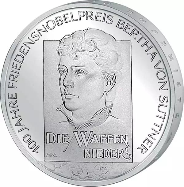 Pièce de 10 euros de la République fédérale d'Allemagne, Bertha von Suttner, 2005, état neuf