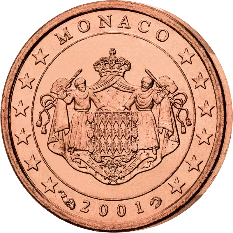 Coffret de pièces de monnaie en euros de Monaco 2001