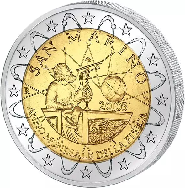 2 euros Saint-Marin Année internationale de la physique 2005