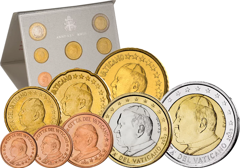 Coffret de pièces en euros Vatican 2003 Jean-Paul II.