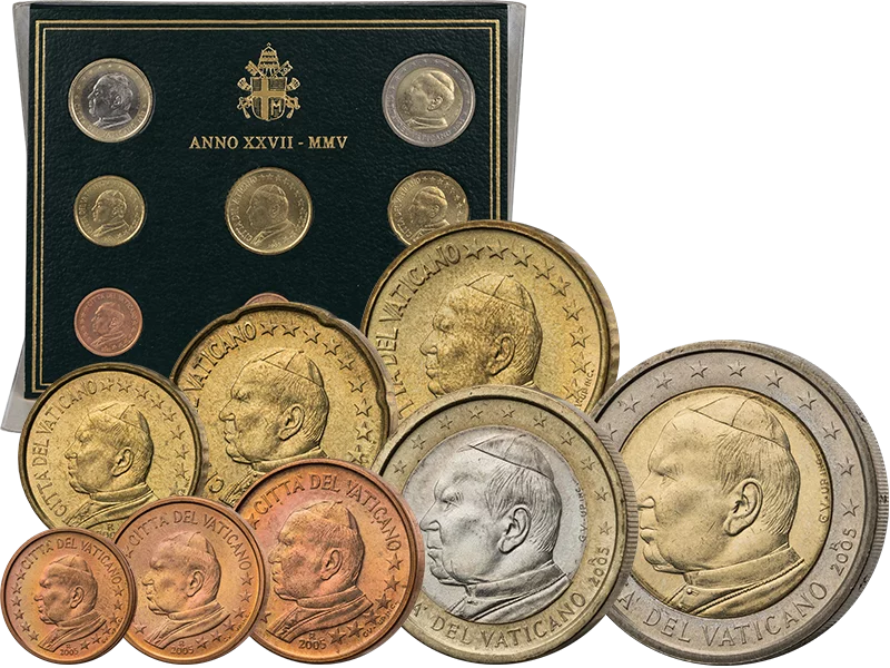 Coffret de pièces en euros du Vatican 2005