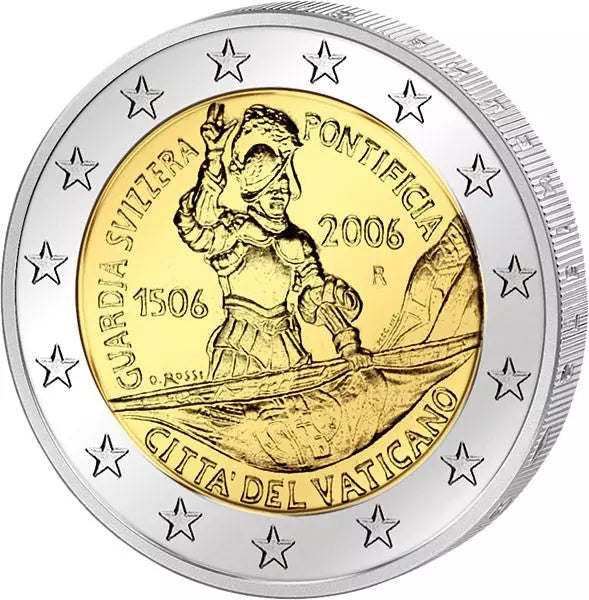 2 euros Vatican 500 ans de la Garde suisse 2006