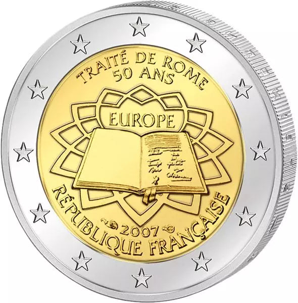 2 Traités romains en euros, édition conjointe, état neuf, France
