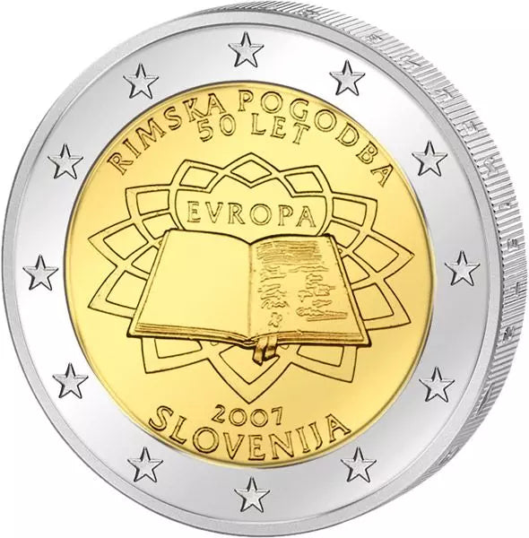 2 Traités romains en euros, édition conjointe, état neuf, Slovénie