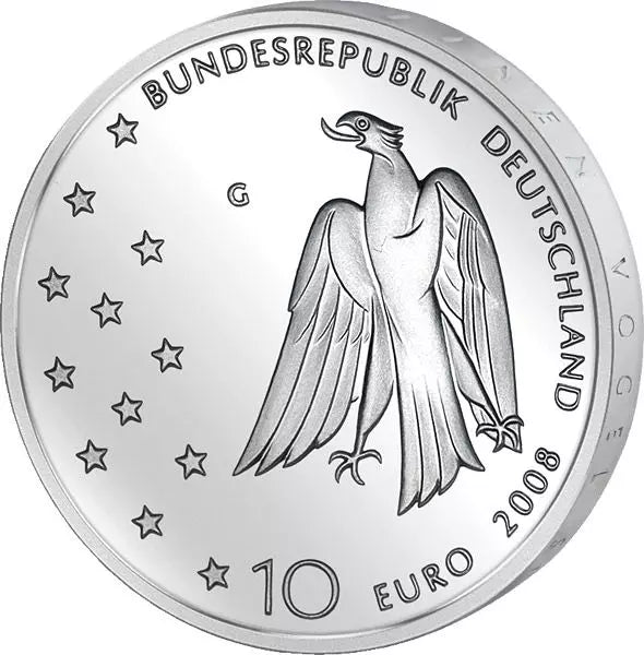 Pièce de 10 euros, République fédérale d'Allemagne, 125e anniversaire de Franz Kafka, 2008, état neuf