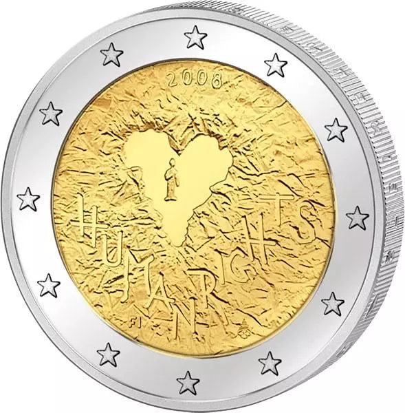 2 euros Finlande 60 ans de droits de l'homme 2008