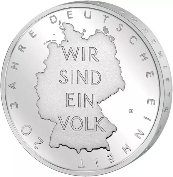 10 euros République fédérale d'Allemagne 20 ans d'unité allemande 2010 Preuve