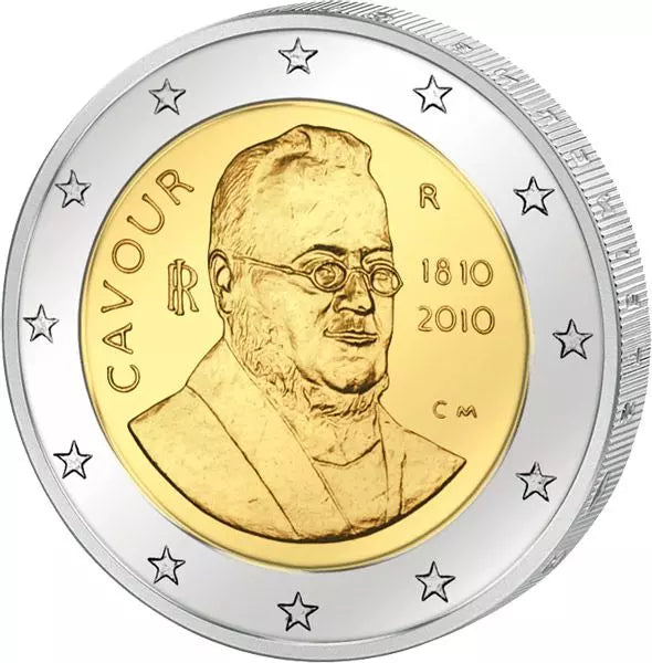 2 euros Italie 200e anniversaire de Camillo Benso, comte de Cavour 2010