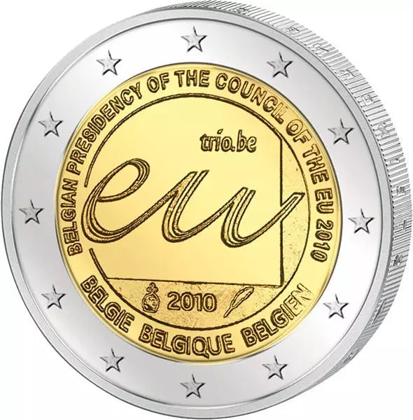 2 euros, présidence belge du Conseil de l'UE 2010