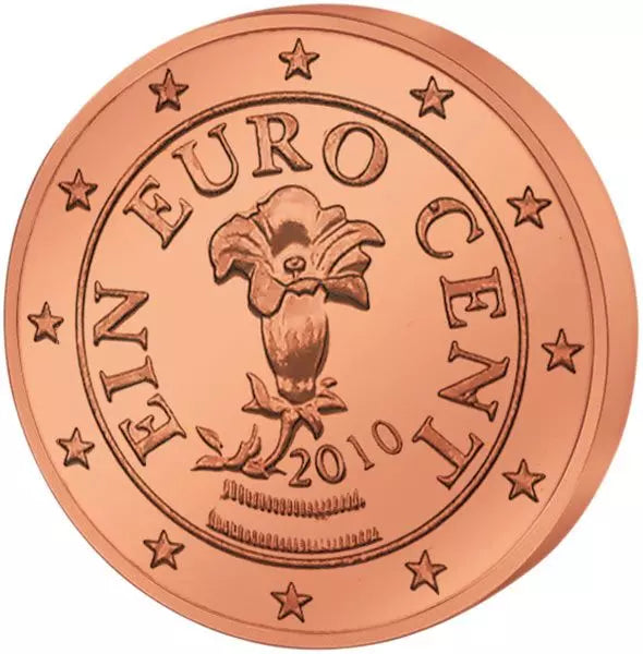 Ensemble de pièces de monnaie autrichiennes en euros